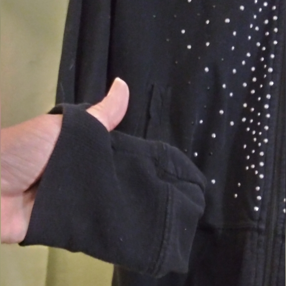 Black Studded Jacket by Calvin Klein, Ladies size S/M - Picture 4 of 7